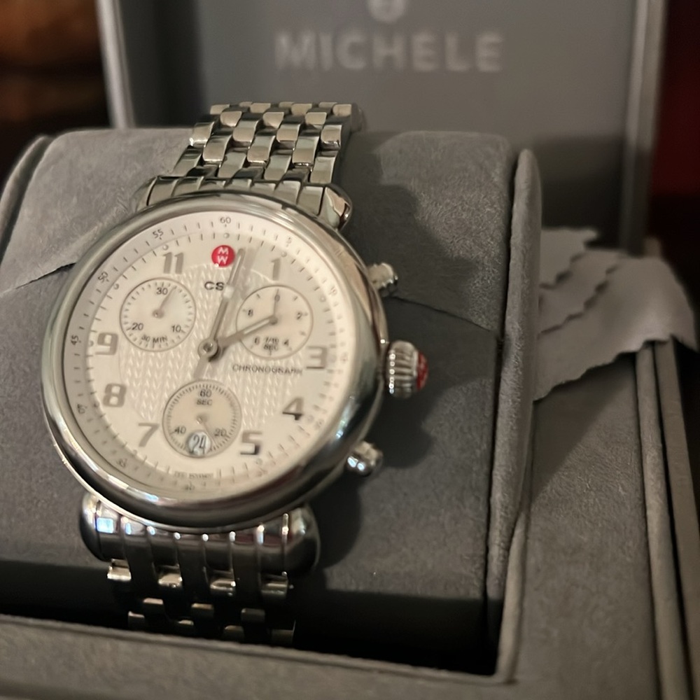 Michele link watch stainless with extra links